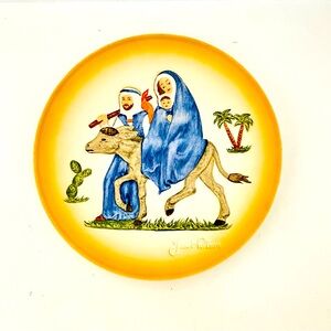 Goebel Plate Flight Into Egypt Janet Robson Christmas Plate Wall Art